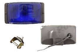 Lampa avertizare Universal, 12/24V,138x78x68mm tip bec H3, albastru, omologare ECE,, Stanga , Dreapta