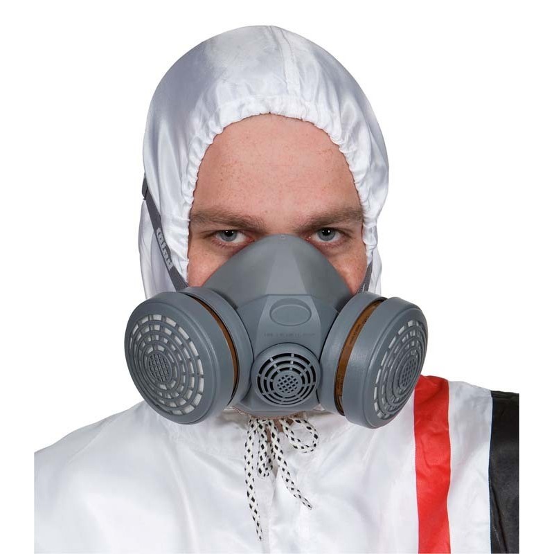 Masca protectie praf, vopsele si solventi vopsitorie echipata cu filtre carbon COLAD