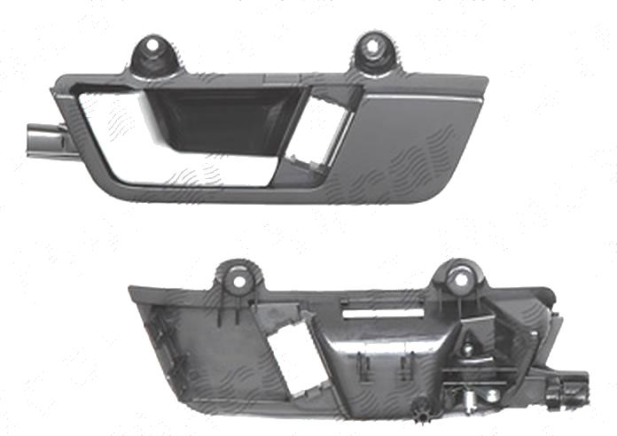 Maner usa interior Audi A4 (B6), 11.2000-11.2004, fata, Stanga, negru / crom; cu tija cromata