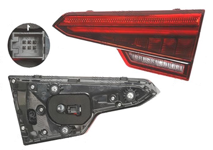 Stop spate lampa Audi A4/S4 (B9), 11.2015-, spate, Dreapta, semnalizare dinamica; partea interioara; cu mers inapoi; LED, HELLA