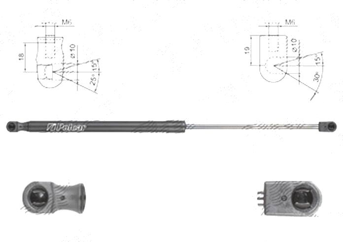 Amortizor capota spate, echilibror haion Audi A6 (4g/C7), 01.2011-06.2014, A6 (4g/C7), 06.2014-, Stanga = Dreapta, Combi, Lungime, Cursa, Forta 500 mm, 184 mm, 530 N; haion fara deschidere automata