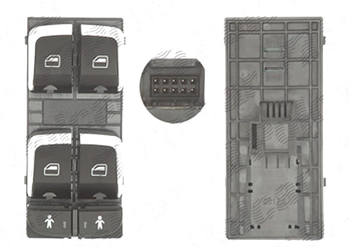 Buton , comutator macara usa Audi A6 (4g/C7), 01.2011-06.2014; A6 (4g/C7), 06.2014-, A7 (4g), 10.2010-12.2014 , A7 (4g), 11.2014-, 4 butoane