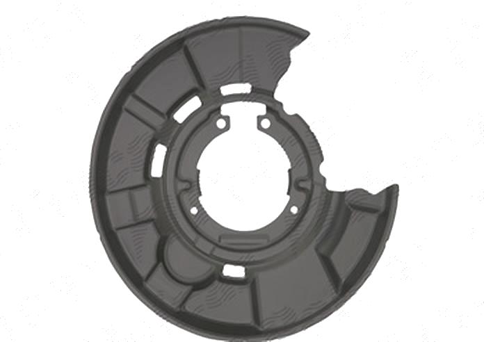 Protectie stropire disc frana Bmw Seria 1 (E81/E82/E87/E88), 09.2004-10.2013, Spate, Stanga, aluminiu