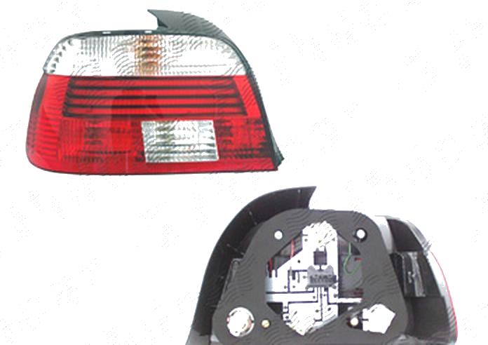 Stop spate lampa Bmw Seria 5 (E39), 09.2000-06.2004, spate, Stanga, SEDAN, Tip= Hella; LED+P21W+PY21W; rosu-alb; fara suport bec; omologare: ECE, DEPO