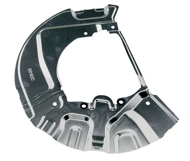 Protectie stropire disc frana Bmw Seria 5 (E61), 06.2003-06.2010 Combi (Touring), punte fata, partea Stanga, aluminiu