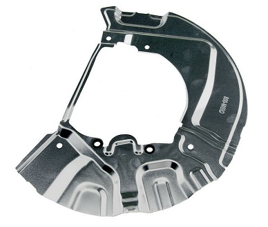 Protectie stropire disc frana Bmw Seria 5 (E60/E61), 06.2003-06.2010 Sedan si Combi (Touring), punte fata, partea Dreapta, aluminiu