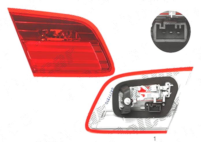 Stop spate lampa Bmw Seria 3 (E92/93), Coupe, 03.2010-12.2013, spate, Stanga, partea interioara; H21W+LED; fara suport becuri; omologare: ECE/SAE, DEPO