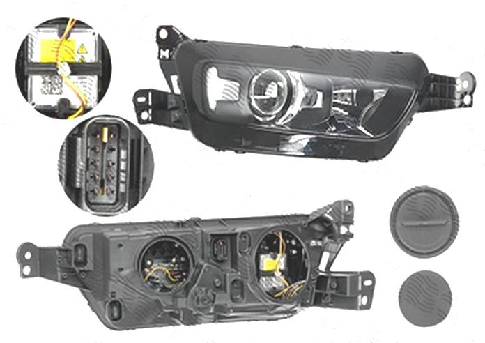 Far Citroen C4 Picasso, 06.2013-, fata, Dreapta, PICASSO, xenon; D5S+H7; electric; cu motor, AL (Automotive Lighting)