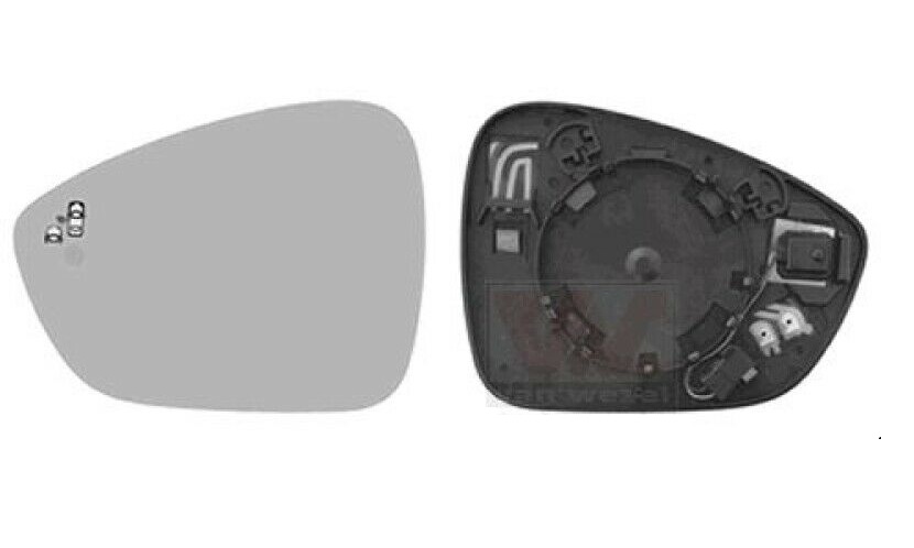 Geam oglinda exterioara cu suport fixare Citroen C4 Picasso, 06.2013-, Stanga, incalzita; geam convex; cromat; cu functie detectie unghi mort, View Max