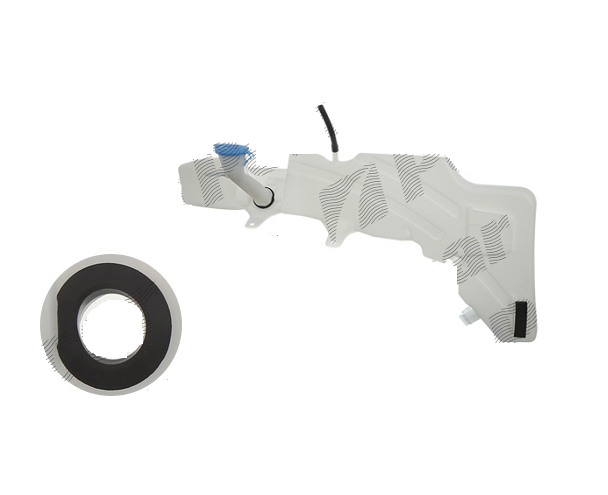 Rezervor spalator parbriz Nissan Navara/Frontier (D40)/Pathfinder (R51), 09.2004-, fara pompa spalator, pt modele cu sistem spalare faruri, fara senzor nivel lichid (cu gaura pentru senzor), cu capac