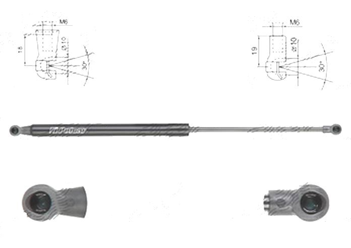 Amortizor capota spate, echilibror haion Dacia Sandero, 10.2012-, Stanga = Dreapta, Lungime, Cursa, Forta: 471 mm, 200 mm, 400 N, Hatchback Amortizor capota spate, echilibror haion Dacia Sandero, 10.2012-, Stanga = Dreapta, Lungime, Cursa, Forta: 471 mm, 200 mm, 400 N, Hatchback