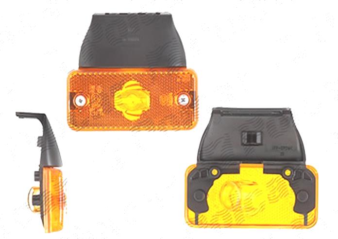 Lampa semnalizare 110 x 50 x 20 mm; W5W; portocaliu; fara suport becuri; cu suport; TYC, IVECO DAILY; EUROSTAR-EUROTECH, DAF CF, LF, 2001-; XF, Renault MAGNUM, 2001-; MIDLUM, 2000-; PREMIUM, Volvo FE/FL, CITROEN JUMPER Fiat DUCATO Peugeot BOXER