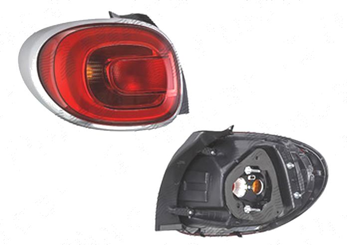 Stop spate lampa Fiat 500l (330), 01.2013-, spate, Stanga, TREKKING, LED+P21/5W+P21W; cu suport becuri, TYC