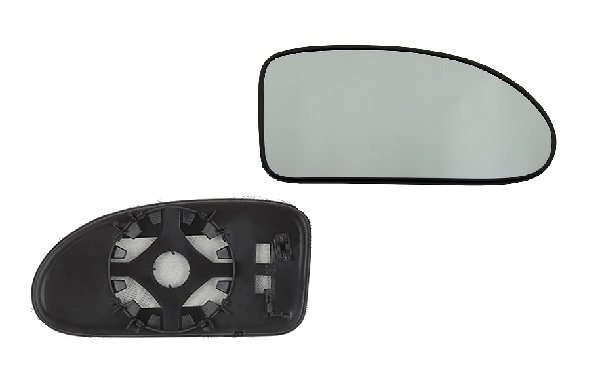 Geam oglinda exterioara cu suport fixare Ford Focus (Daw/Dbw/Dnw/Dfw), 09.1998-11.2004, Dreapta, geam convex; cromat; fixare rotunda, View Max