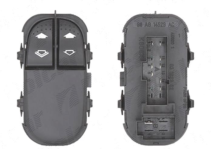 Buton , comutator macara usa Ford Focus (Daw/Dbw/Dnw/Dfw), 09.1998-11.2004, dublu; 9 contacte