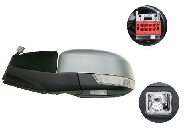 Oglinda exterioara Ford Mondeo (Ba7), 09.2010-02.2015, Stanga, reglare electrica; grunduit; incalzita; geam asferic; cromat; pliere electrica; cu semnalizare; cu lampa perimetru