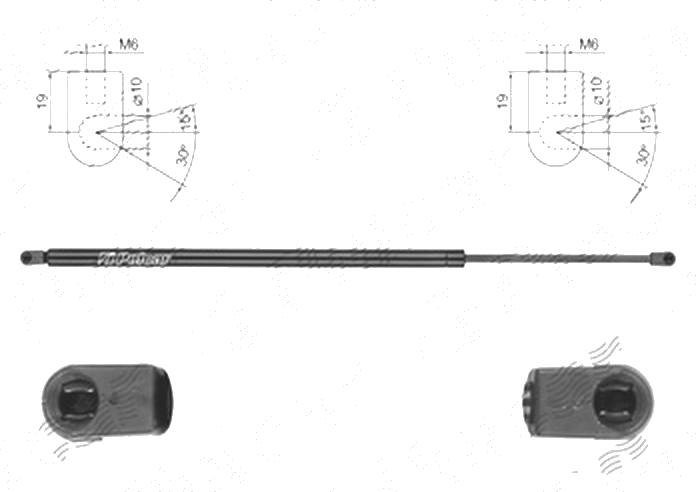 Amortizor capota spate, echilibror haion Jeep Grand Cherokee (Wk2), 07.2010-07.2013; Grand Cherokee (Wk2), 04.2013-, Stanga = Dreapta, Lungime, Cursa, Forta: 739 mm, 202 mm, 850 N; haion cu deschidere automata