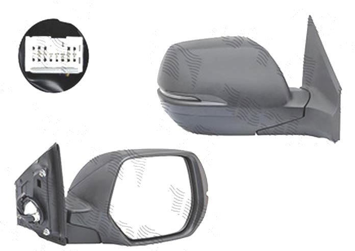 Oglinda exterioara Honda Crv (Rm), 11.2011-03.2015; Crv (Rm), 01.2015-, Dreapta, reglare electrica; grunduita; incalzita; geam convex; cromat; 7 pini; cu semnalizare, View Max