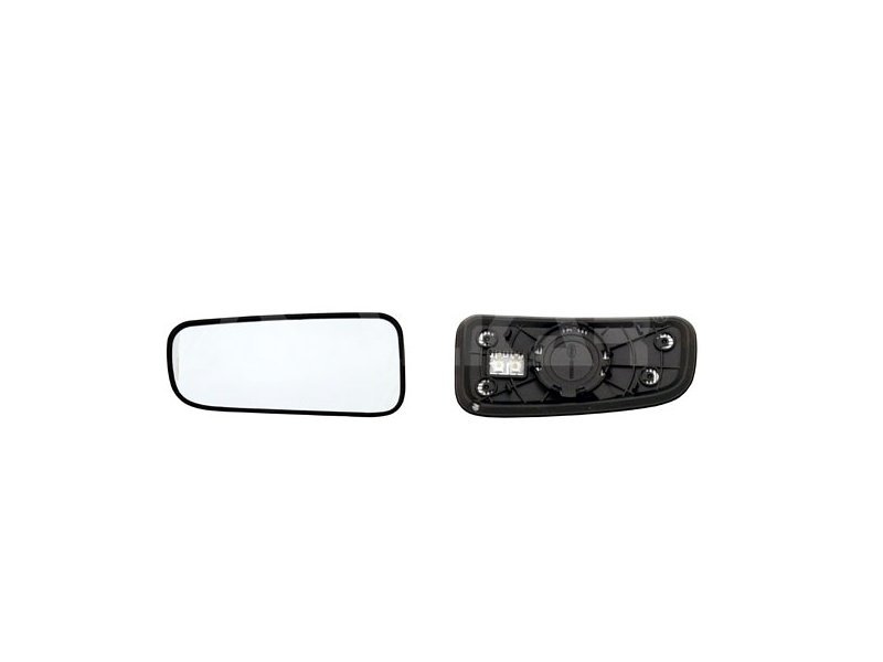 Geam oglinda exterioara cu suport fixare Hyundai H350, 09.2014-, Stanga, incalzita; geam convex; cromat; inferior