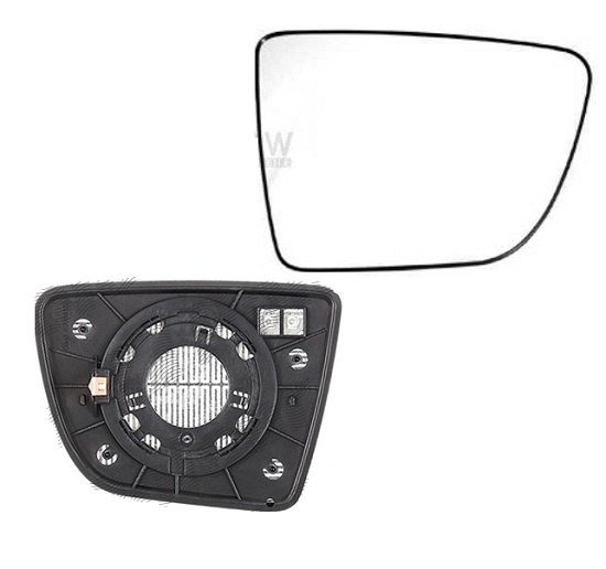 Geam oglinda exterioara cu suport fixare Kia Venga (Yn), 01.2010-, Dreapta, incalzita; geam convex; cromat