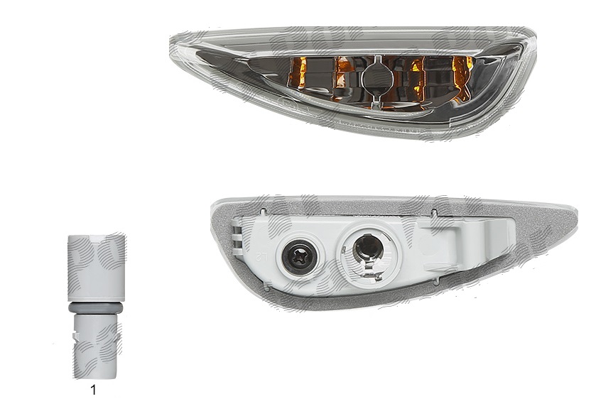 Lampa semnalizare laterala Kia Sportage (Ql), 09.2015-, fata, Stanga, WY5W; cu suport becuri, OEM/OES