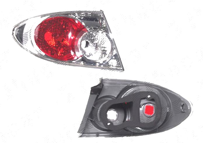 Stop spate lampa Mazda 6 (Gg/Gy), 06.2002-04.2005, spate, Stanga, Hatchback, SEDAN, partea exterioara; W21/5W+WY21W; silver; fara suport bec; omologare: ECE, DEPO