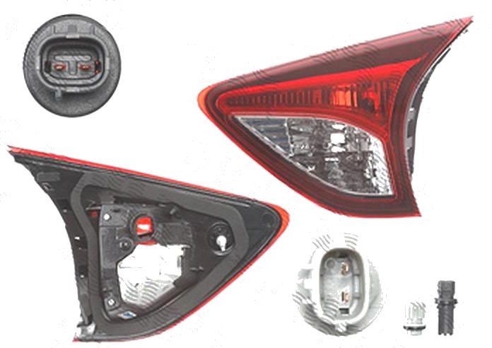 Stop spate lampa Mazda Cx-5 (Ke), 03.2012-, spate, Dreapta, partea interioara; W16W+W5W; cu suport becuri; omologare: ECE/SAE, DEPO