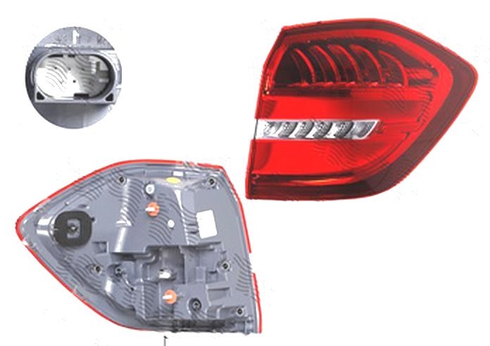 Stop spate lampa Mercedes Clasa Gls (X166), 11.2015-, spate, Dreapta, partea exterioara; LED, AL (Automotive Lighting)