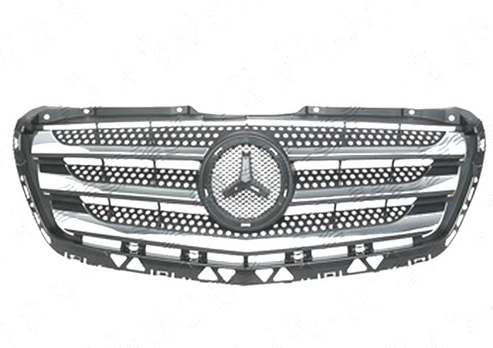 Grila masca fata Mercedes Sprinter 210-519, 10.2013-, fata, cu Ornament crom