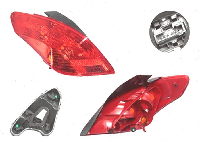 Stop spate lampa Peugeot 308 (4), 09.2007-12.2013, spate, Stanga, Hatchback, cu lampa ceata; P21/5W+P21W+PY21W; fara suport bec;