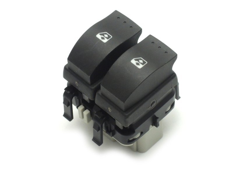 Comutator macara geam Renault Clio II 98-01, Clio II/Storia/Campus 01-, Espace IV 02-06/06-12/12-15, Laguna II 01-05/05-07, Master 98-03, Megane II 02-05/06-08, Scenic 03-06/06-09, Trafic 01-06/07-14; 2 butoane, fata, stanga, 8200315042