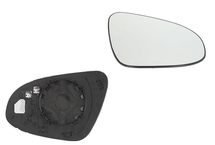 Geam oglinda exterioara cu suport fixare Toyota C-Hr, 10.2016-, Corolla (E17), 07.2013-; Auris (E18), 01.2013-08.2015; Auris (E18), 07.2015-, Dreapta, incalzita; geam convex; cromat, View Max