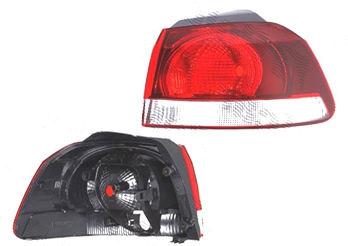 Stop spate lampa Volkswagen Golf 6 (5k), 10.2008-, spate, Dreapta, Hatchback, partea exterioara; Tip= Hella; W16W+WY21W; fumuriu; fara suport bec, DEPO