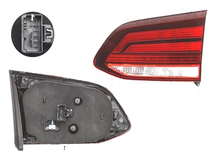 Stop spate lampa Volkswagen Golf 7 (5k), 01.2017-, spate, Dreapta, Combi (Variant), partea interioara; LED, VALEO