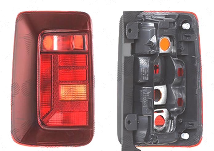 Stop spate lampa Volkswagen Caddy 3 (2k), 06.2015-, spate, Stanga, 2 usi spate, cu lampa ceata; P21W+W5W; fumuriu; fara suport bec;