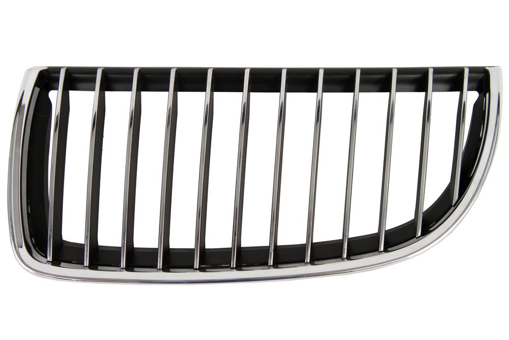 Grila radiator Bmw Seria 3 E90/E91 2004-08.2008 Model 325d, 325i, 325Xi, 330d,330i, 330Xd, 330Xi, 335d, 335i, 335Xi, partea stanga, crom/crom/negru, 51137120009, 204005-3