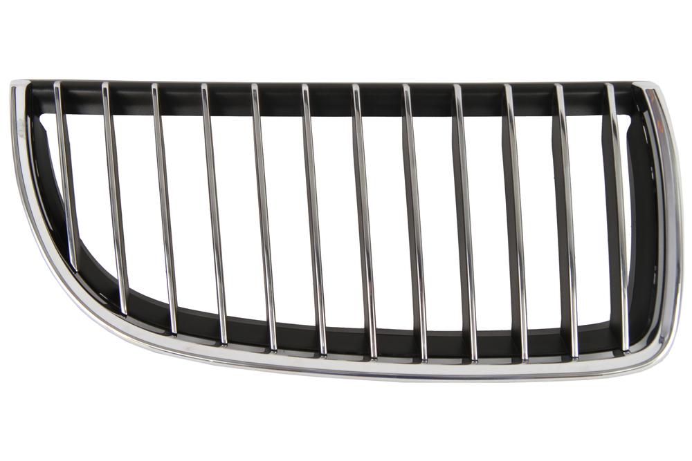 Grila radiator Bmw Seria 3 E90/E91 2004-08.2008 Model 325d, 325i, 325Xi, 330d,330i, 330Xd, 330Xi, 335d, 335i, 335Xi, partea dreapta, crom/crom/negru, 51137120010, 204005-4