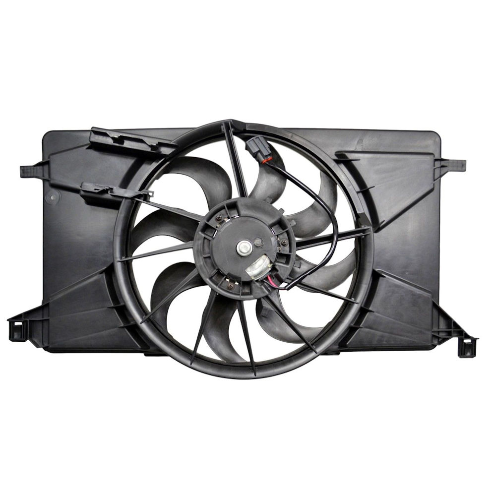 GMV radiator electroventilator Ford Focus, 2011- (Motorizare 1, 6 77/ Flexifuel 86kw/92kw; 2, 0 110kw; ), Ford Focus 2011- Electric 107kw; C-Max / C-Max Grand 2011- (Motorizare 1, 6 63/77/86/92kw) Benzina, dimensiune 390mm, cu modul, cu