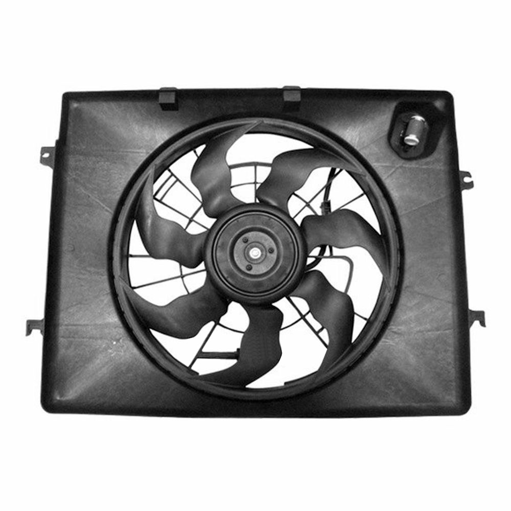 GMV radiator electroventilator Kia Magentis, 2005-2012, Kia Optima (Tf), 2010-2015, dimensiune 460mm, cu 3 pini, cu rezistormm, Aftermarket