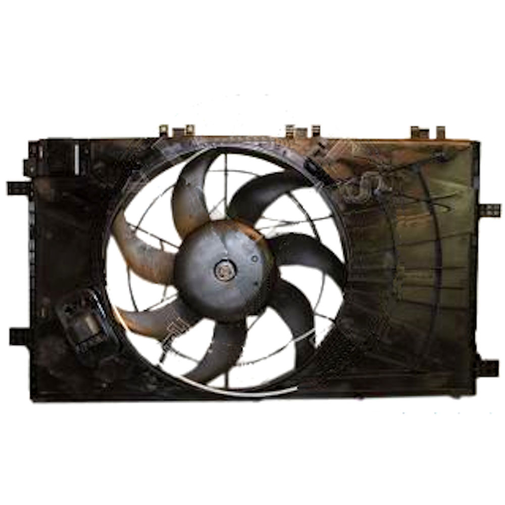 GMV radiator electroventilator Opel Insignia (G09), 2008-2017 Motor 1, 6 Turbo 132kw Benzina, dimensiune 375mm, cu 4 pini, cu rezistenta, plastic, Aftermarket