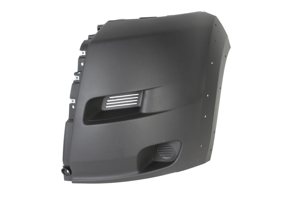 Parte laterala bara , colt lateral flaps fata, stanga Citroen Jumper (250), 09.2006-08.2014, Fiat Ducato (250), 09.2006-08.2014, Peugeot Boxer (250), 09.2006-08.2014, cu gauri pentru bandou , gri inchis, 735423192;7401GF