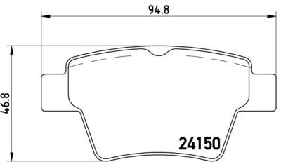 Placute frana Citroen C4 1 (Lc); Peugeot 207 (Wa, Wc), 307 (3a/C) (3h) SRLine parte montare : Punte spate