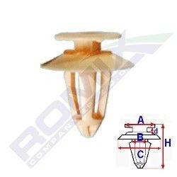 Clema, clips fixare Ford Escort/Orion 1980-1985/1985-1990, Fiesta 1979-1983/1983-1989, Scorpio 1985-1994/1994-1998, Sierra 1982-1987, Sierra 1987-1993; Mercedes clasa C 1993-2001/2000-2007, Vito / clasa V 1996-2003; tapiterie; set 25 buc, 6117693