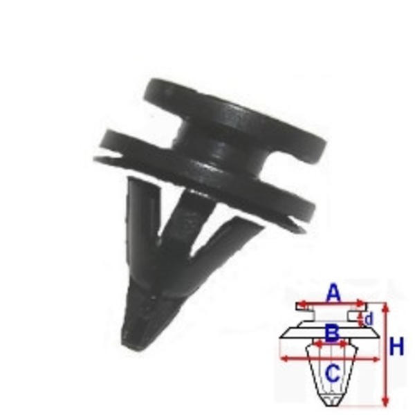 Clips agrafa Dacia Logan Renault Clio Megane Laguna Trafic, 7703077354, set de 10 buc