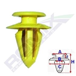 Clema, clips fixare Audi A3 (8l), A6 (C5/C6), A8 (D3), TT (8j/8n); Ford Galaxy (Wgr); Seat Alhambra (7v8/7v9), Ibiza/Cordoba (6k); VW Polo (6kv) Sedan/Combi, Sharan (7m), Transporter (T4/T5); tapiterie, scaune; set 10 buc, 1008068, 7M0867299K