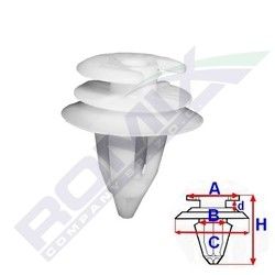 Clema, clips fixare BMW seria 3 / 5 / 7, X1, X3, X5, X6, Z3, Z4; Porsche 911, Boxster; tapiterie; set 10 buc, 51411973500, 51418224768, 51430141024
