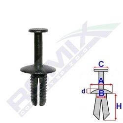 Clips agrafa fixare protectii plastic, 2063150 , set 10 buc, Audi, BMW, Seat, Skoda, VW