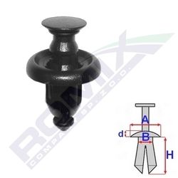Clema, clips fixare Lexus Is (Xe2) 2005-2009; Toyota Highlander (Xu40) 2007-2010, Sienna 2010-2017, Urban Cruiser 2009-, Yaris (Xp90) Hatchback 2006-2009/2009-2011, Yaris (Xp130) 2011-2014, Yaris 2014-2017; scut sub vehicul, aripa interioara, set 10 buc