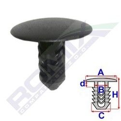 Clips fixare izolatie capota Alfa Romeo 147/156/159/166/Brera; Fiat 500/Albea/Doblo/Ducato/Idea/Marea/Multipla/Panda/Punto Grande/Punto/Seicento/Siena/Stilo/Strada; Lancia Kappa/Lybra/Musa/Thesis/Y/Ypsilon; Opel Movano; Renault Master; set 10 bucati
