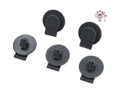 Clema, clips fixare Mini One/Cooper/Cabrio (R50/R52/R53) 06.01-07.07, One/Cooper/Clubman/Clubvan/Coupe/Roadster/Cabrio (R56/57/58/59) 07.07-; ornament aripa, set 10 buc, 07131480418, 07132757821